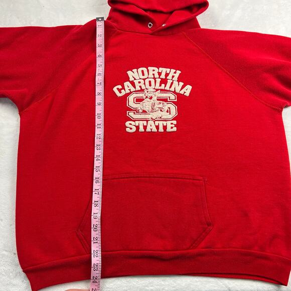 Tultex North Carolina State College Vintage Sweatshirt Size Large-XL Puff Print - Picture 6 of 8